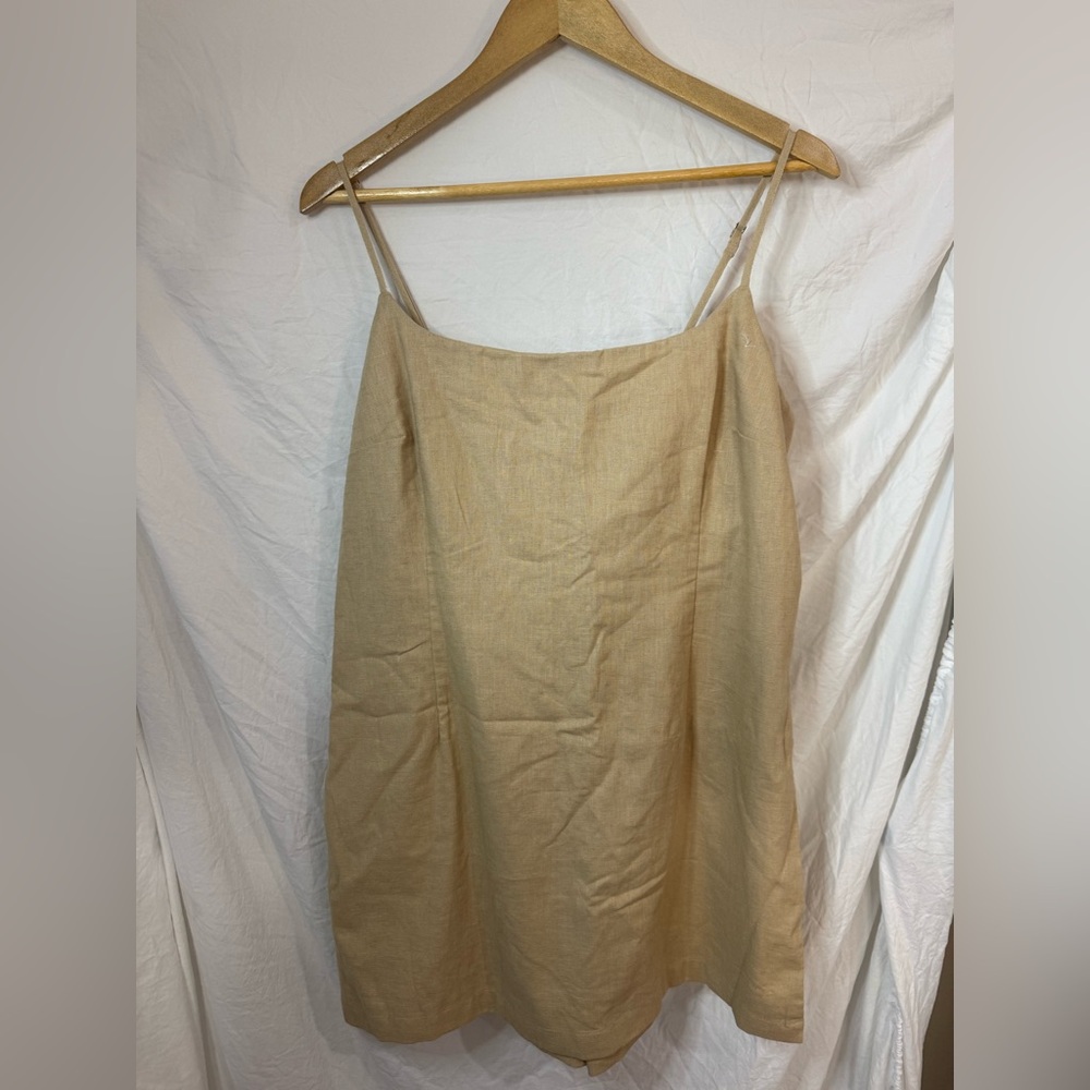 Abercrombie & Fitch Tan Smocked Dress (Skort)